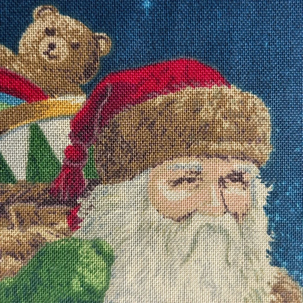 Old World Santa Claus Throw Pillow Christmas Reindeer Gifts Winter 15” x 15”